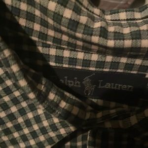 Green and white checkered shirt Ralph Lauren